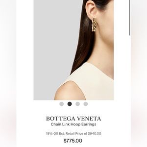 BOTTEGA VENETA
Chain Link Hoop Earrings WORN TWICE. In great condition